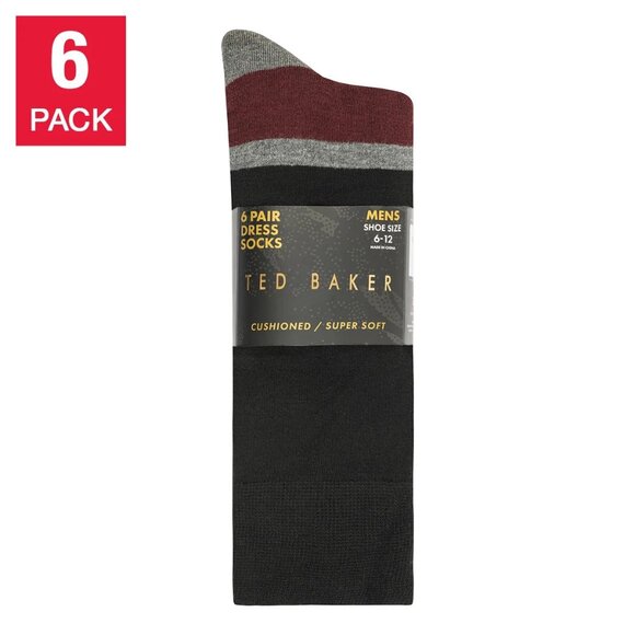 Ted Baker Men's Soft Cushion Comfort Dress Sock, 6-Pair (New) - Picture 1 of 7